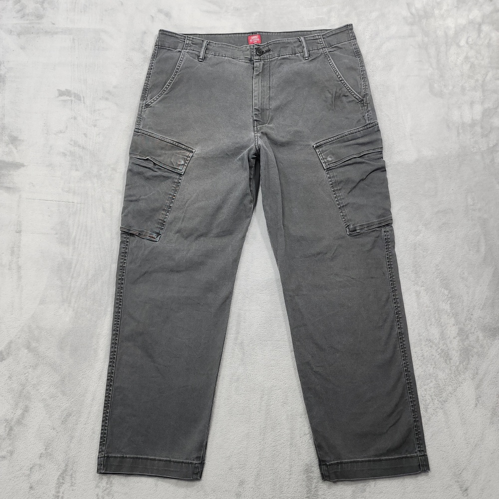 Levi's Pants Mens 36x30 Gray XX Cargo Taper Regular Fit Stretch Workwear Casual